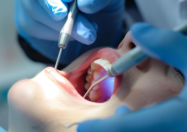 woman having root canal treatment